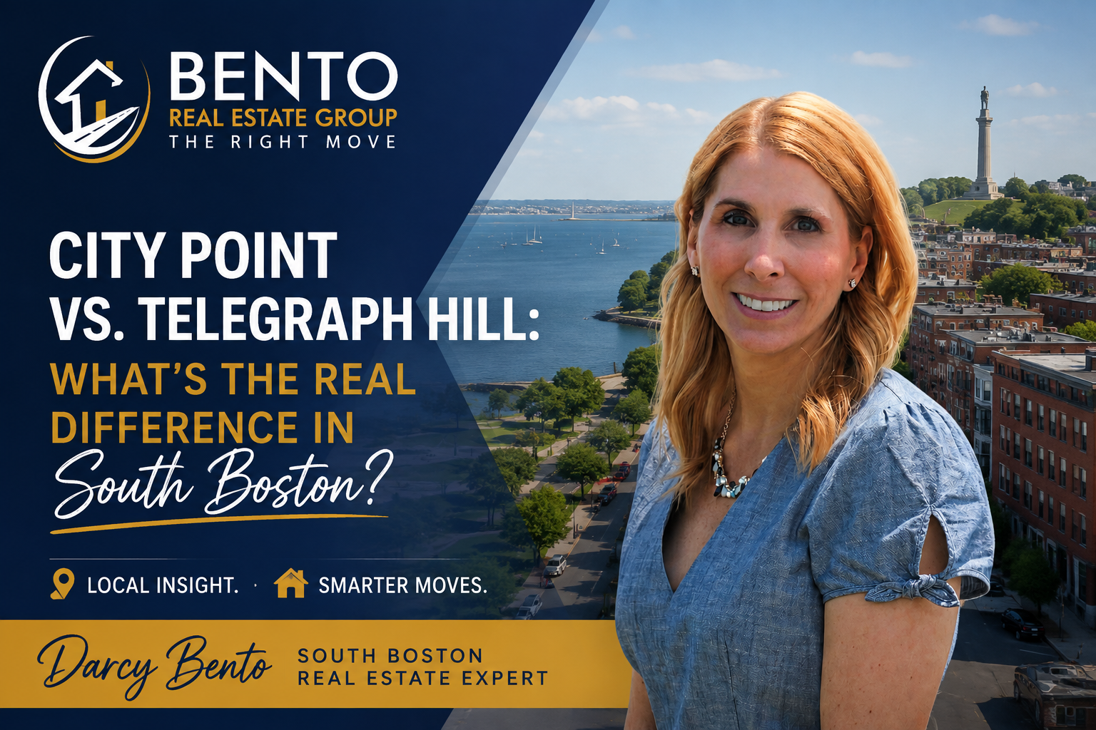 City Point and Telegraph Hill neighborhoods in South Boston, Massachusetts